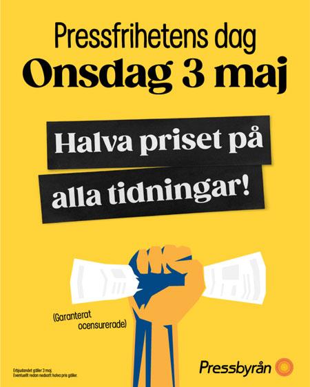 Pressfrihetens Dag - 50% på alla tidningar hos Pressbyrån