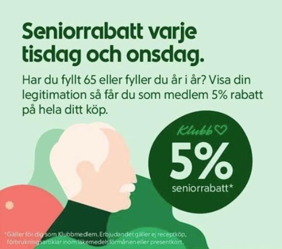 Seniorrabatt hos Apotek Hjärtat