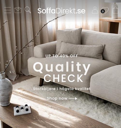 Köp soffa med en rabattkod!