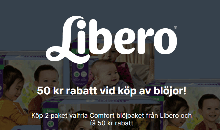 Köp 2 valfria Comfort blöjpaket, få 50 kr rabatt - Kampanja
