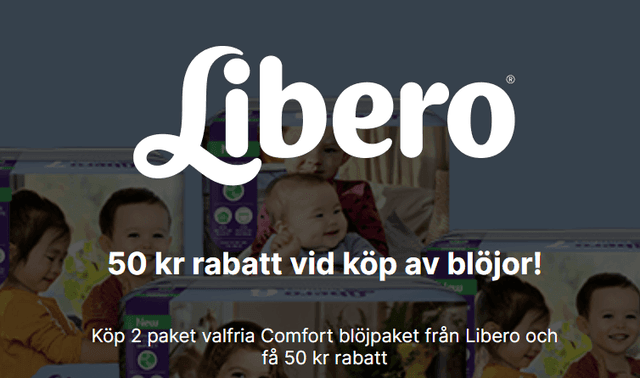 Köp 2 valfria Comfort blöjpaket, få 50 kr rabatt - Kampanja