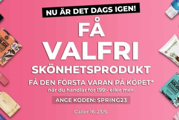 Valfri produkt på köpet hos Yves Rocher - missa inte årets bästa erbjudande!