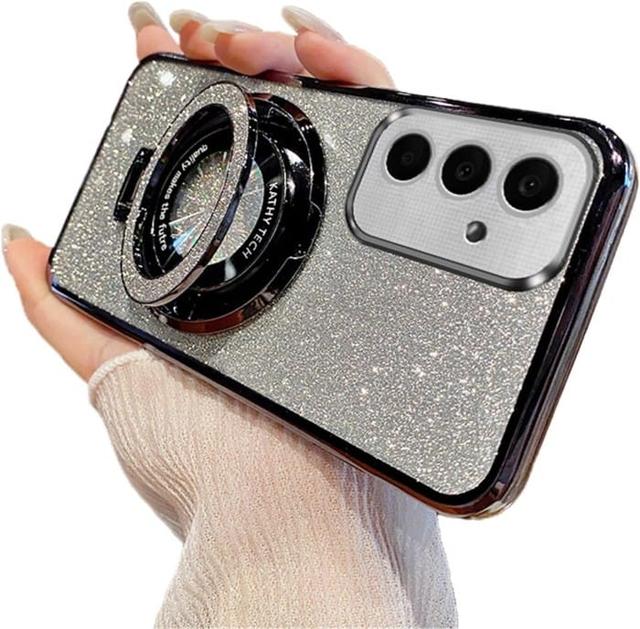 Magnetiskt Glitterfodral för Samsung A35 5G - Svart