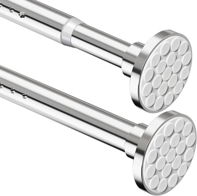 Utdragbar Teleskop Gardinstång 115-360 cm Silver