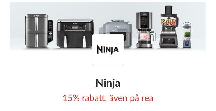 Ninja - hela 15 % rabatt med kod även på REA